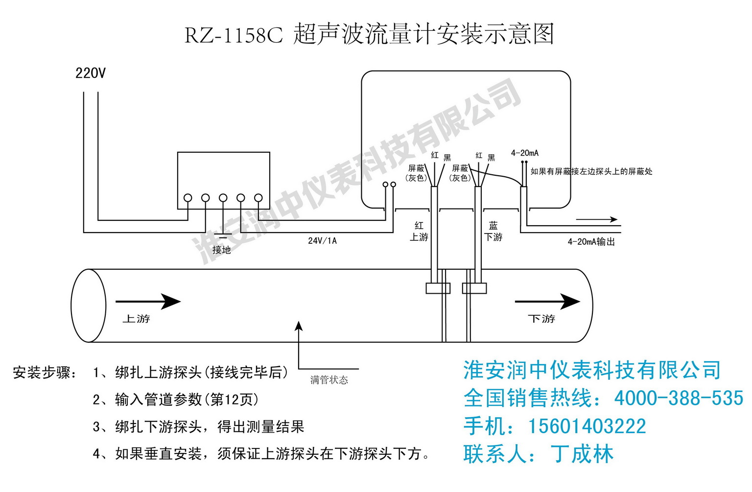 超声波流量计安装图