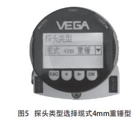 探头类型选择缆式4mm重锤型